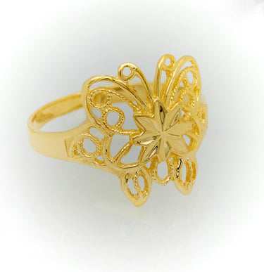 Butterfly Gold Ring, Antique Style Ring 1